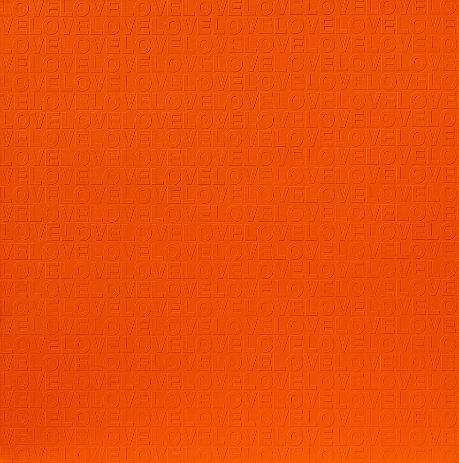 ORANGE IN LOVE #1, 2009 Acrylic on canvas 150 x 150 cm