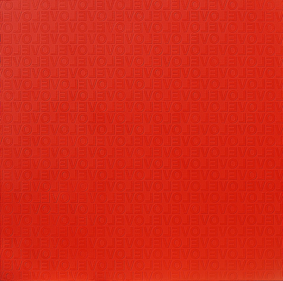 RED IN LOVE #2, 2009 Acrylic on canvas 150 x 150 cm