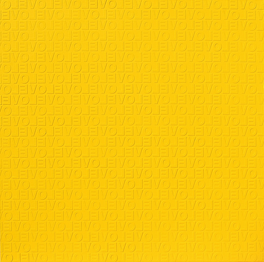 YELLOW IN LOVE #2, 2009 Acrylic on canvas 150 x 150 cm